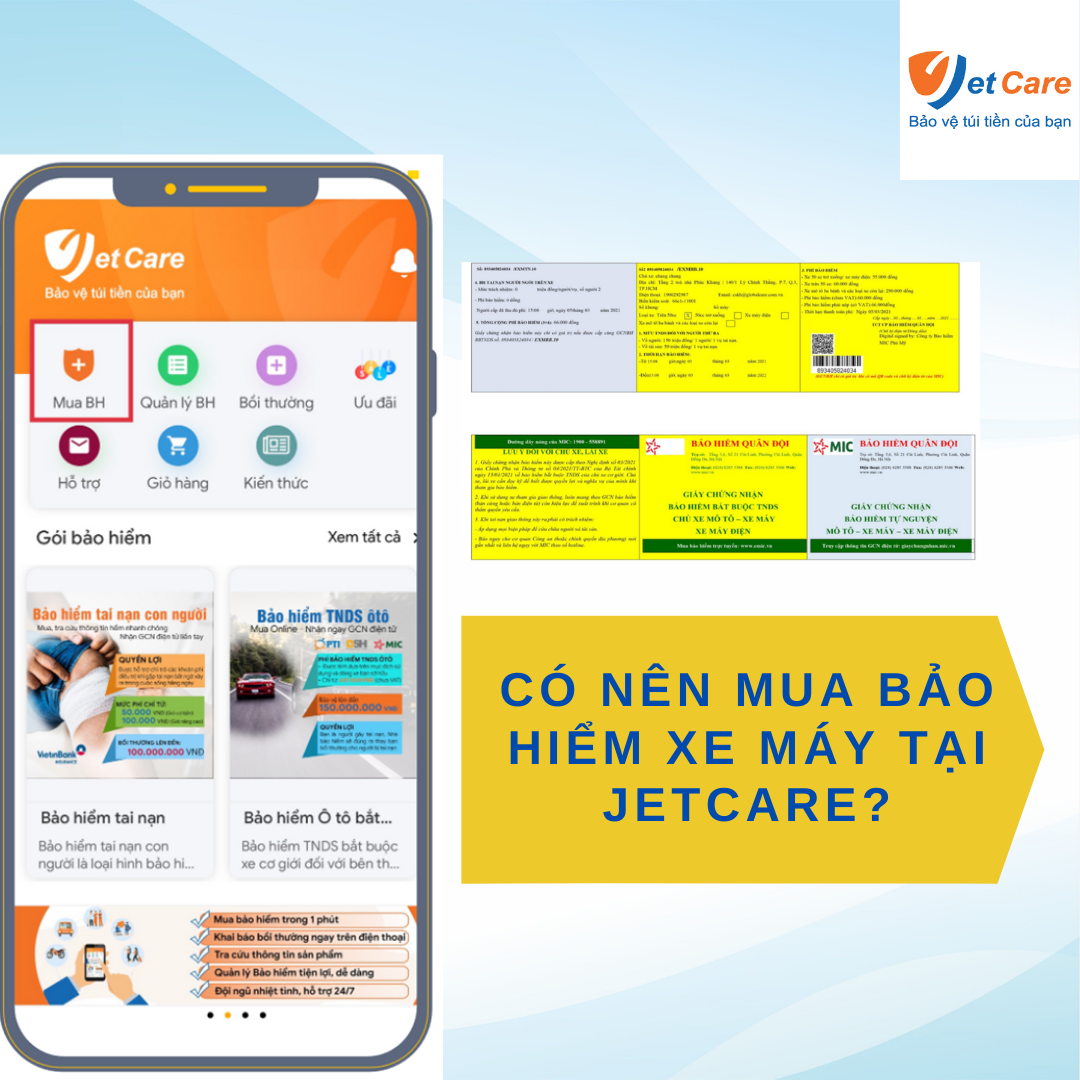 Có nên mua Bảo hiểm xe máy tại Jetcare?